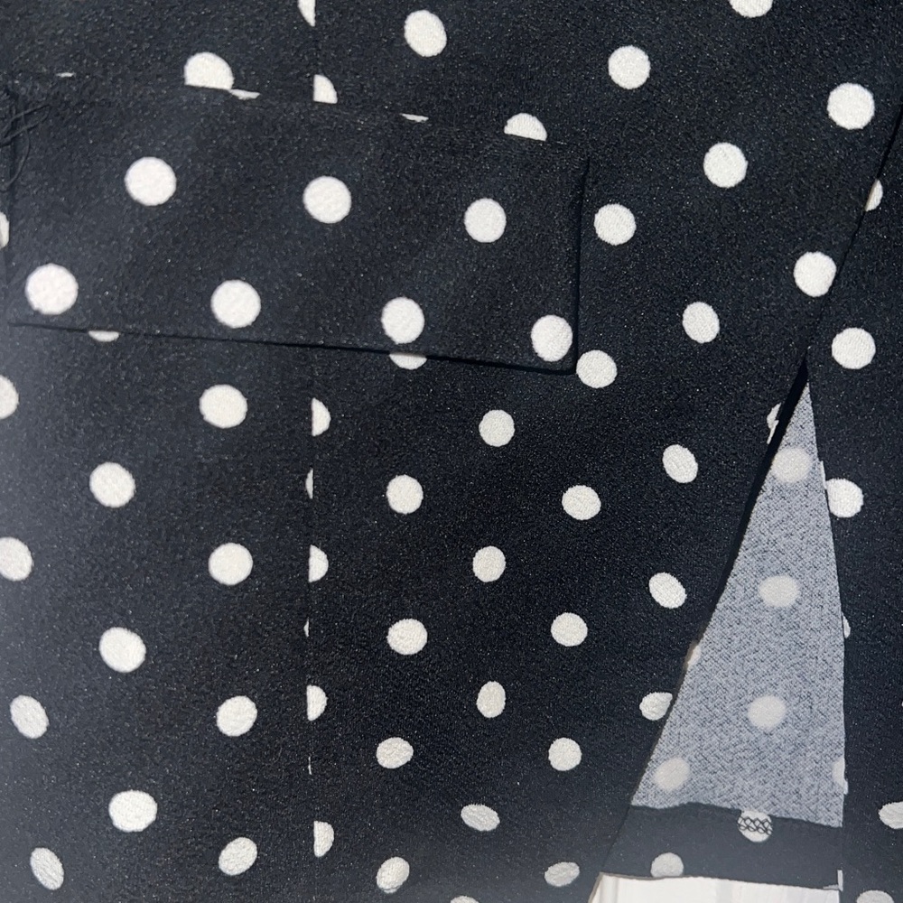 Kaii Black Polka Dot Tailored Design Ruched Sleeve Blazer NWT - Picture 12 of 16